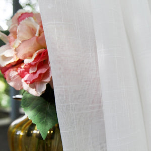 Solid Cross Cotton Linen Sheer Curtains