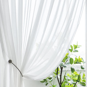 Chiffon White Sheer Soft Silk Curtain