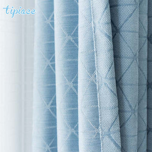 Light Blue Faux Cashmere Curtains